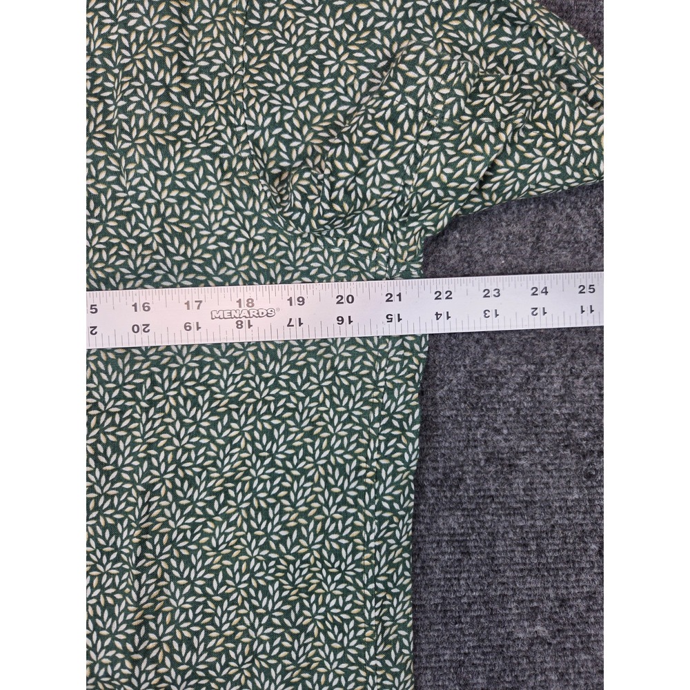 Vineyard Vines Linen Shirt Mens Medium Green Microleaf Short Sleeve - Picture 5 of 7